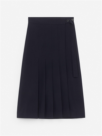 Плиссированная юбка из шерстяного бленда артикул 1264470001