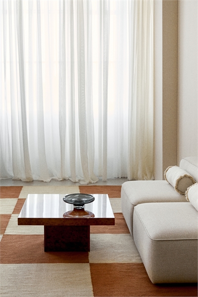 Хлопковый ковер в клетку артикул 1267342001