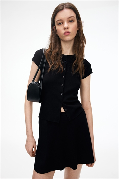 Кардиган из тонкой вязки с короткими рукавами артикул 1271632001