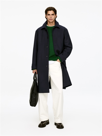 Пальто из двойного шерстяного бленда артикул 1294531001