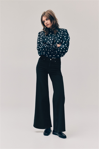 Широкие высокие джинсы артикул 1308083004