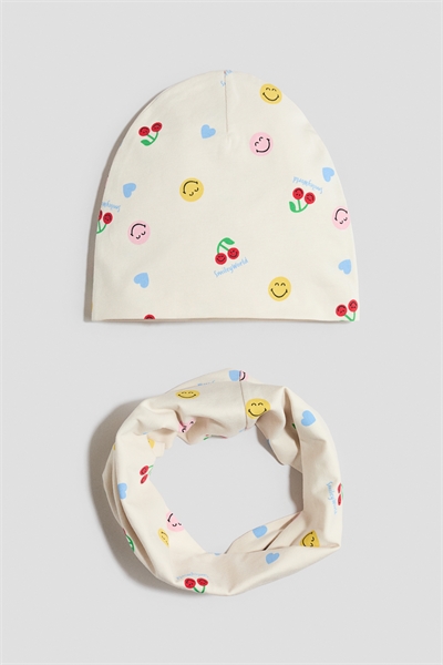 Комплект из двух частей: шапочка и шарф-труба артикул 1329958002