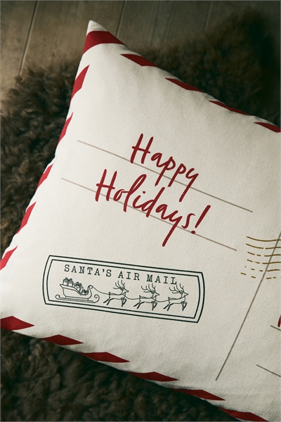 Чехол для подушки из хлопкового холста с принтом артикул 1297013003