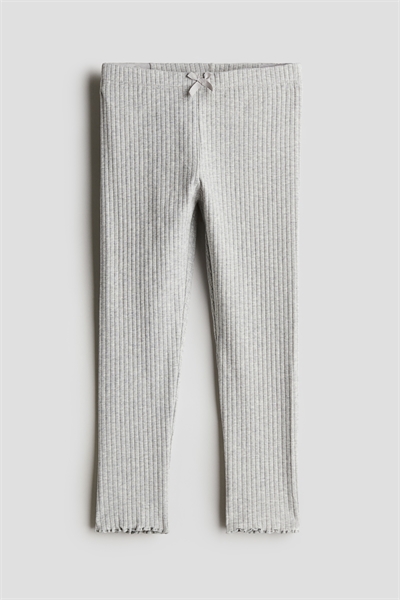 Ребристые хлопковые леггинсы артикул 1231050006