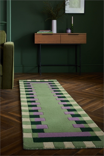 Ковер Kai Wool Border Runner Rug артикул 1308857002