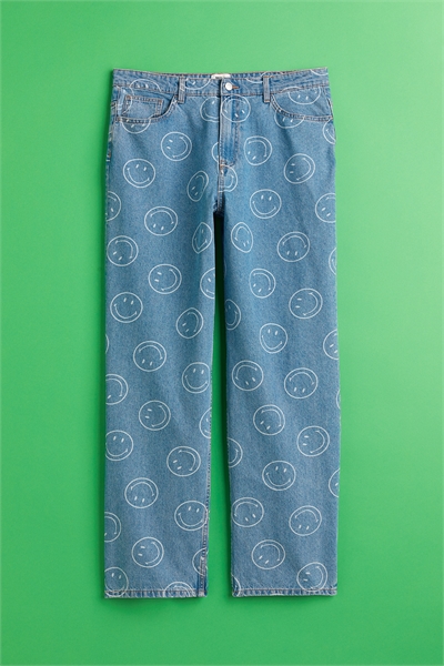 H&M+ Широкие высокие джинсы артикул 1091576001