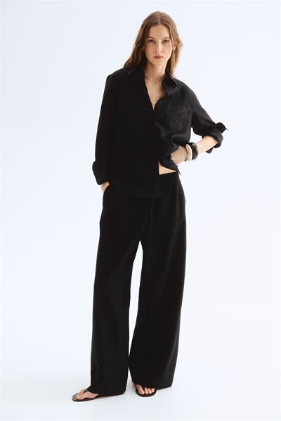 Широкие брюки из льняной смеси артикул 1259339001