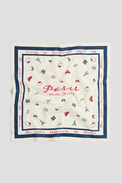 Хлопковый шарф с принтом артикул 1277849002