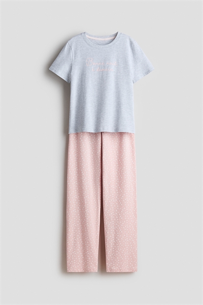 Пижама из принтованного хлопка артикул 1310684001