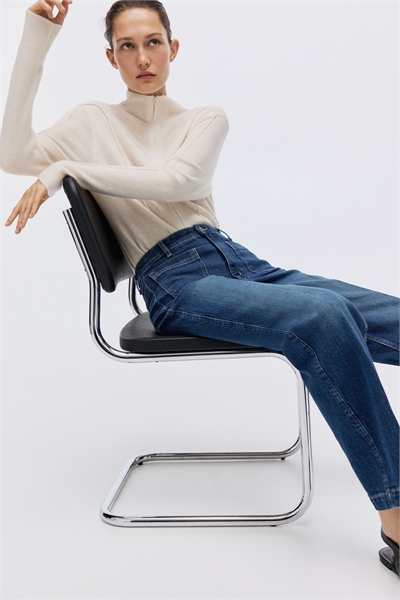 Широкие высокие джинсы артикул 1314869002