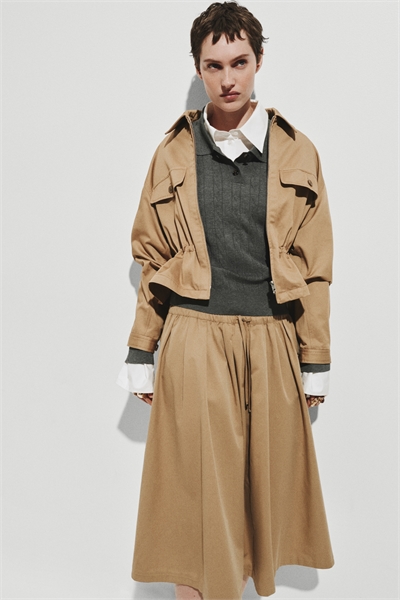 Юбка из плиссированного твила артикул 1319287001