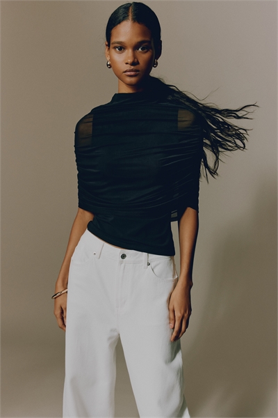 Топ из джерси с капюшоном артикул 1320244002