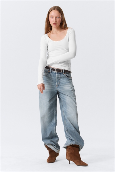 Футболка с длинными рукавами облегающего кроя с круглым вырезом артикул 1299061001