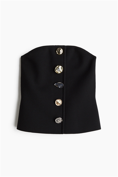 Топ-бандо с декором из пуговиц артикул 1260828001