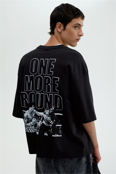 Футболка с принтом Oversized Fit артикул 1300868001