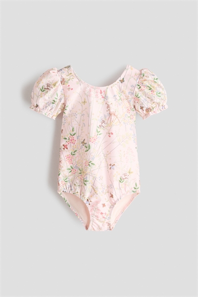 Купальник с набивными рукавами-буфами артикул 1323098001