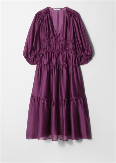 Многоярусное платье миди артикул 1266557004