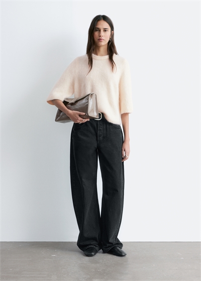 Трикотажная футболка из смеси мохера артикул 1322499003