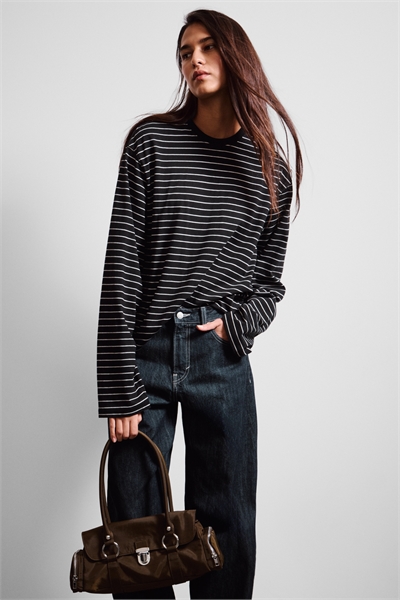 Хлопковая футболка с длинными рукавами артикул 1270377022