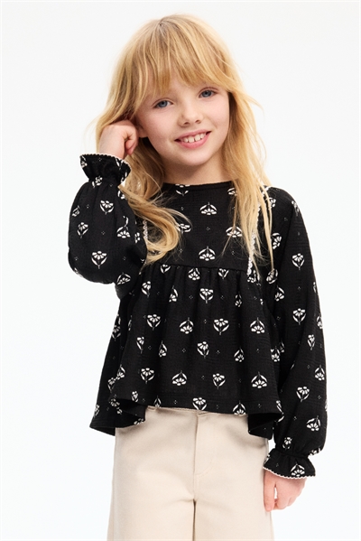 Блузка из текстурированного трикотажа артикул 1295815004