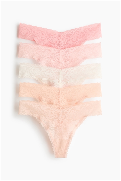 Кружевные трусы стринги в упаковке 5 штук артикул 1305651003