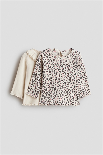 Лонгслив хлопковый детский, 2 штуки артикул 1315807001