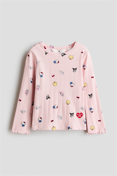 Топ с ребристым принтом артикул 1327437001