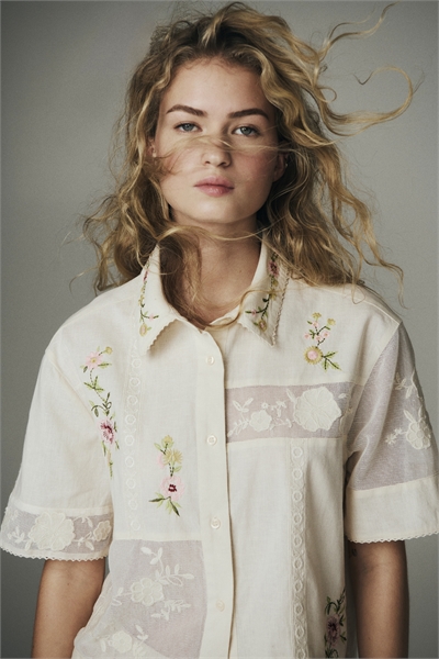 Пижамная рубашка из смешанного льна артикул 1329961001