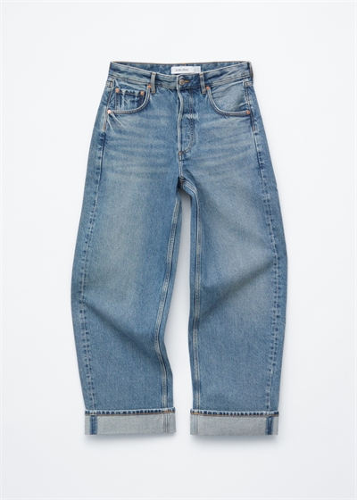 Джинсы с бочкообразными штанинами артикул 1283788013