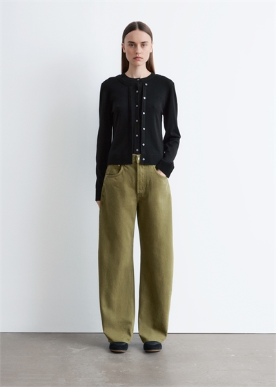 Джинсы с бочкообразными штанинами артикул 1283788016