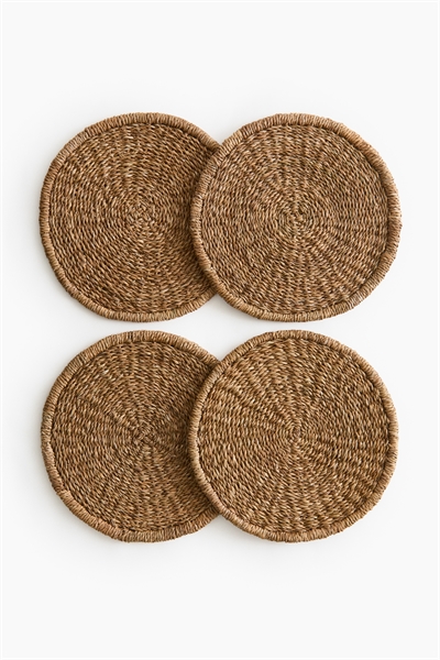 Набор из 4 подставок под тарелки из морской травы артикул 1309063001