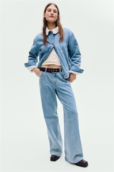 Джинсы с широкой высокой талией артикул 1317647001