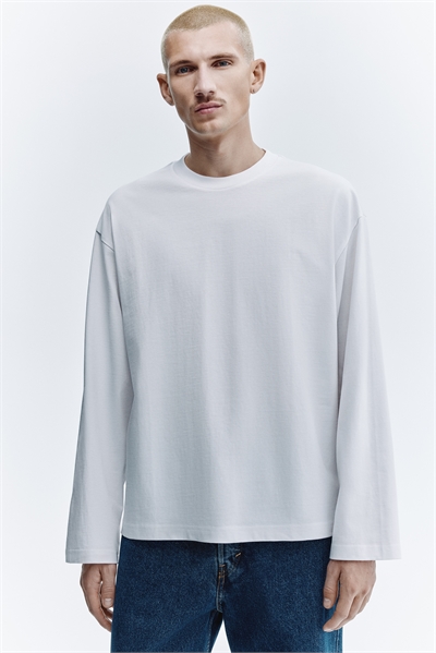 Топ из джерси с длинными рукавами Oversized Fit артикул 1320297005