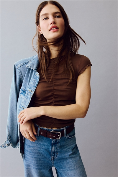 Драпированный хлопковый топ артикул 1320809003