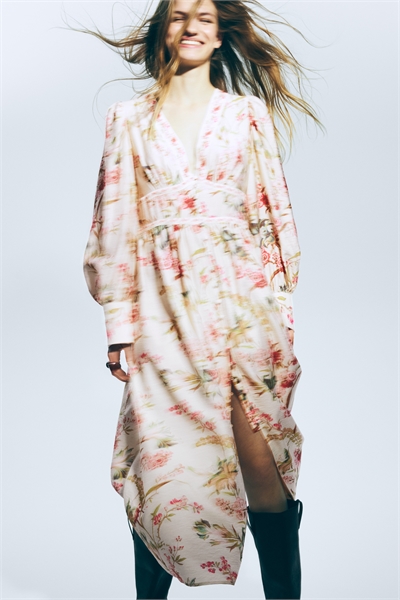 Платье из вискозной смеси с пуговицами спереди артикул 1320985002