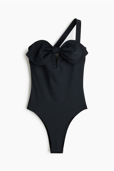 Купальник с одним плечом и бантиком артикул 1344849001