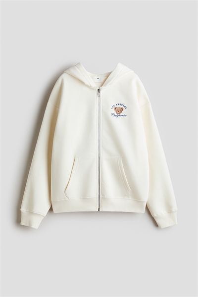 Толстовка на молнии с вышитым мотивом артикул 1296624003