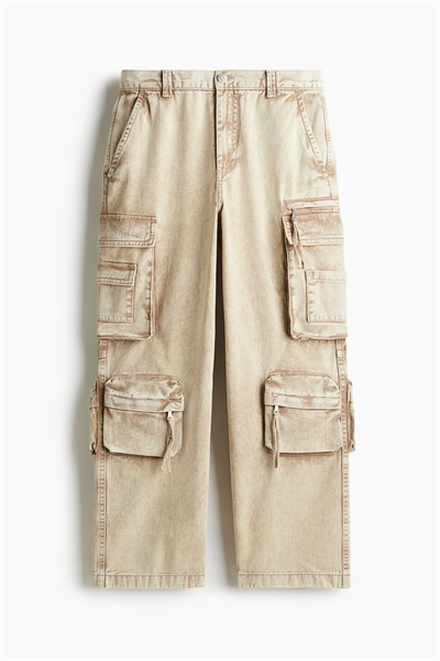 Свободные джинсы-карго артикул 1259383002
