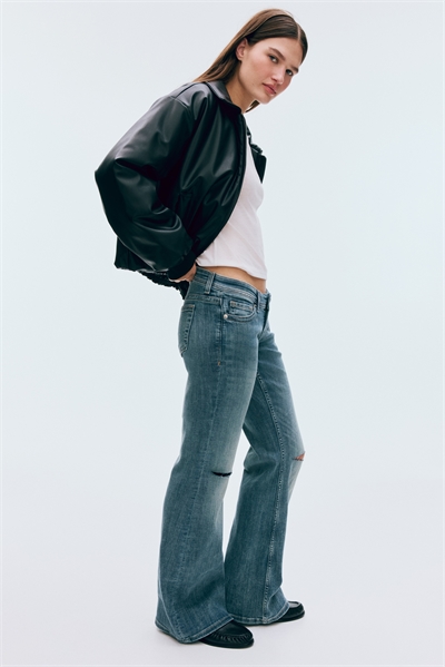 Расклешенные джинсы с ультранизкой талией артикул 1331778002