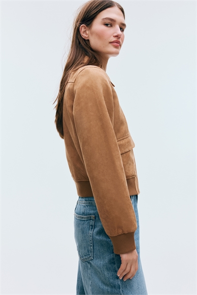 Куртка-бомбер с воротником артикул 1315738001