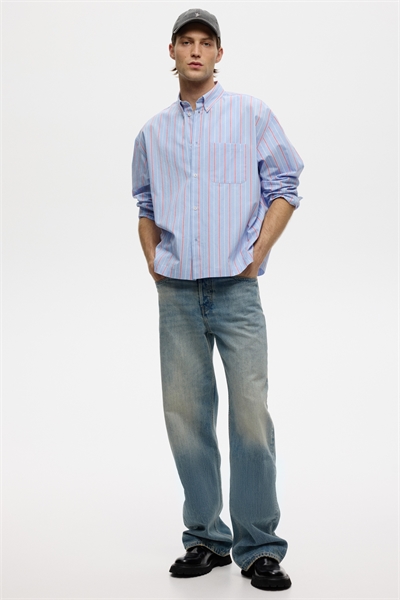 Хлопковая рубашка Relaxed Fit артикул 1330794002