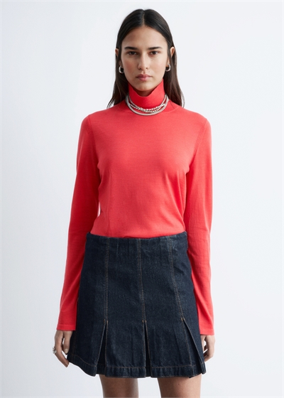 Топ с высоким воротником из мериносовой шерсти артикул 1290073010