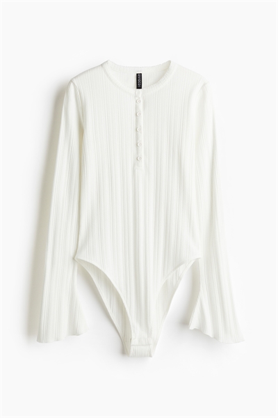 Боди из пуантель с трубчатыми рукавами артикул 1291849001