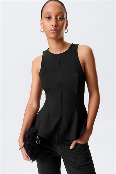 Облегающий нейлоновый топ с пеплумом артикул 1307668001