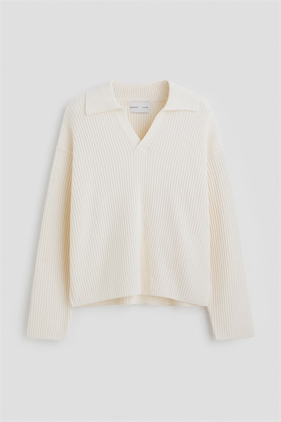 Джемпер-поло из трикотажа в рубчик артикул 1278060002