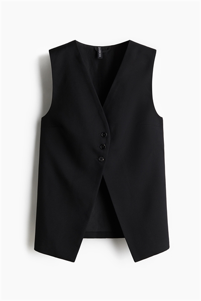 Длинный жилет из костюмной ткани артикул 1268198003