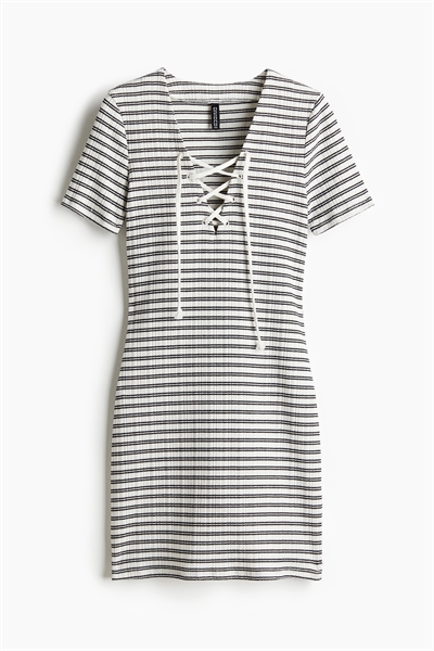 Платье бодикон со шнуровкой артикул 1261089002