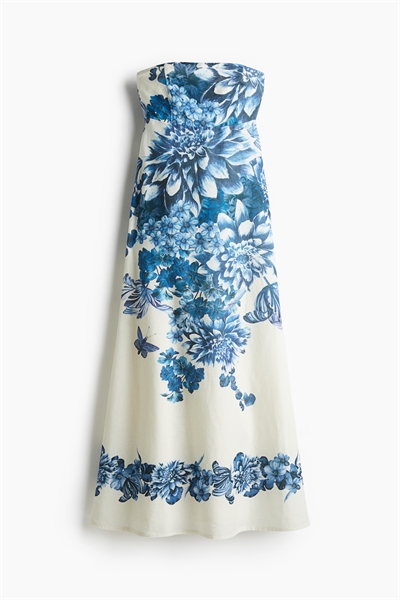 Платье-бандо из льняного бленда артикул 1271253001