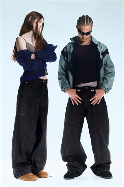 Джинсы унисекс Dunno с низким подъемом и свободной бочкообразной штаниной артикул 1291038001