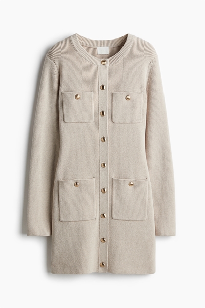 Трикотажное платье с карманами спереди артикул 1266541005